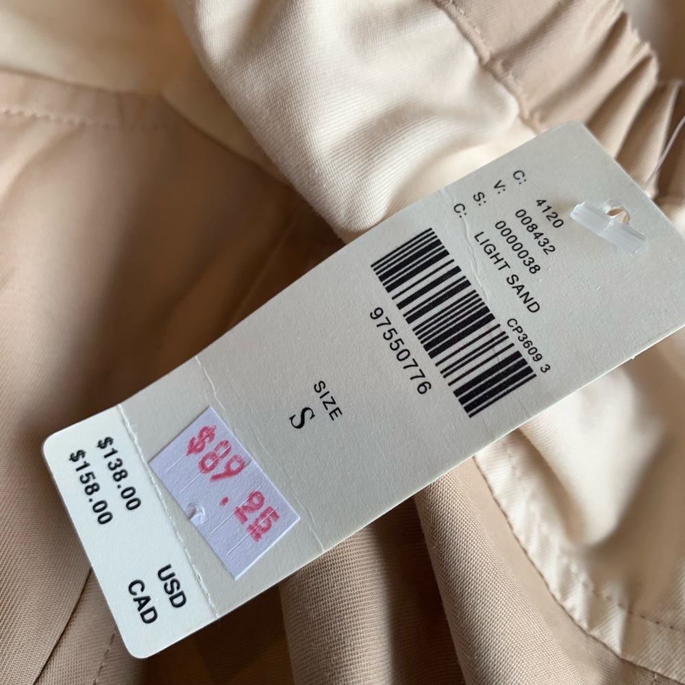 Anthropologie Maeve Beige Elastic Waist Skirt with Pockets - Picture 5 of 16